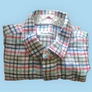 TOMMY BAHAMA Men’s Shirt Multicolored Plaid Long Sleeves Button Up Size M